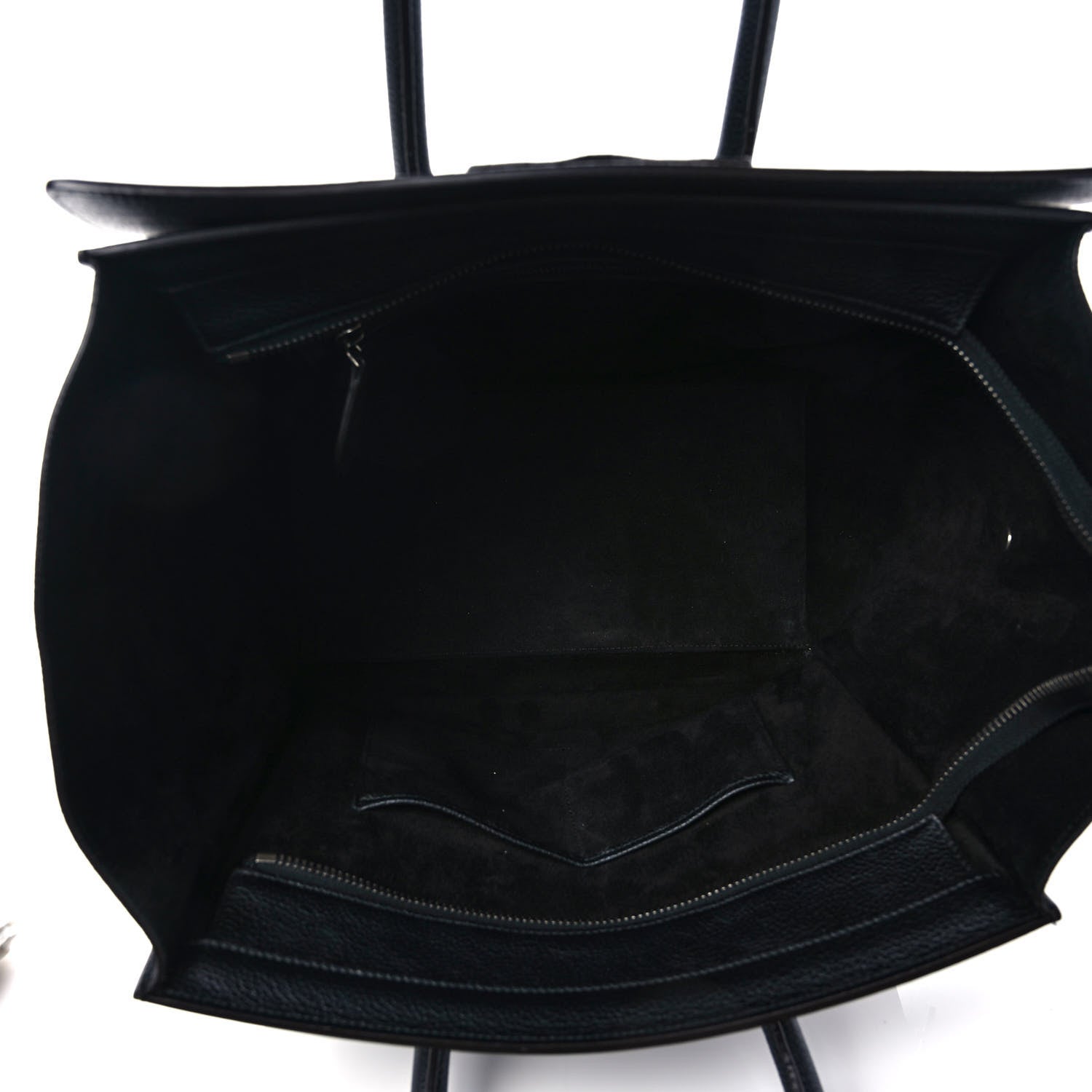 Celine Drummed Calfskin Mini Luggage Black 5 of 10