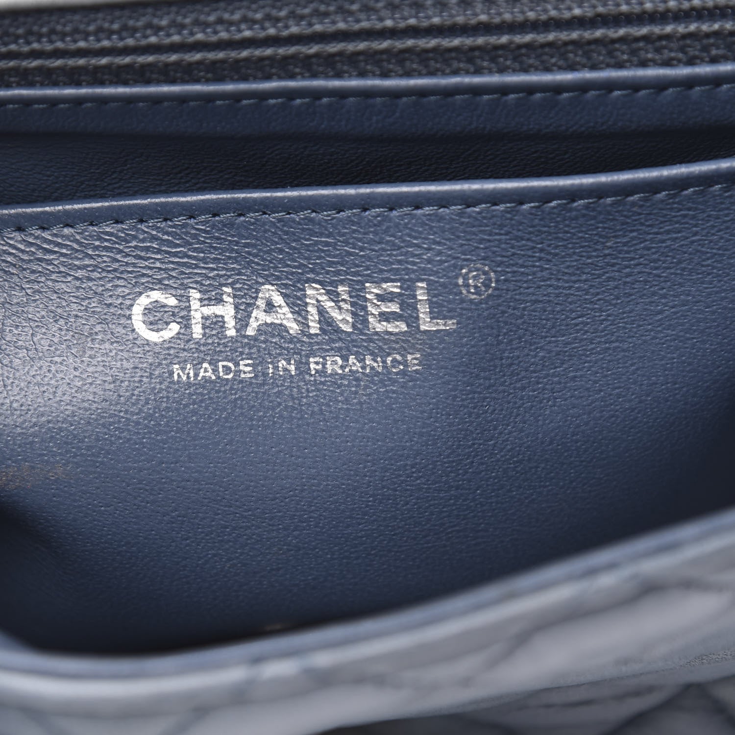 Chanel Lambskin Quilted Mini Square Flap Blue 6 of 16