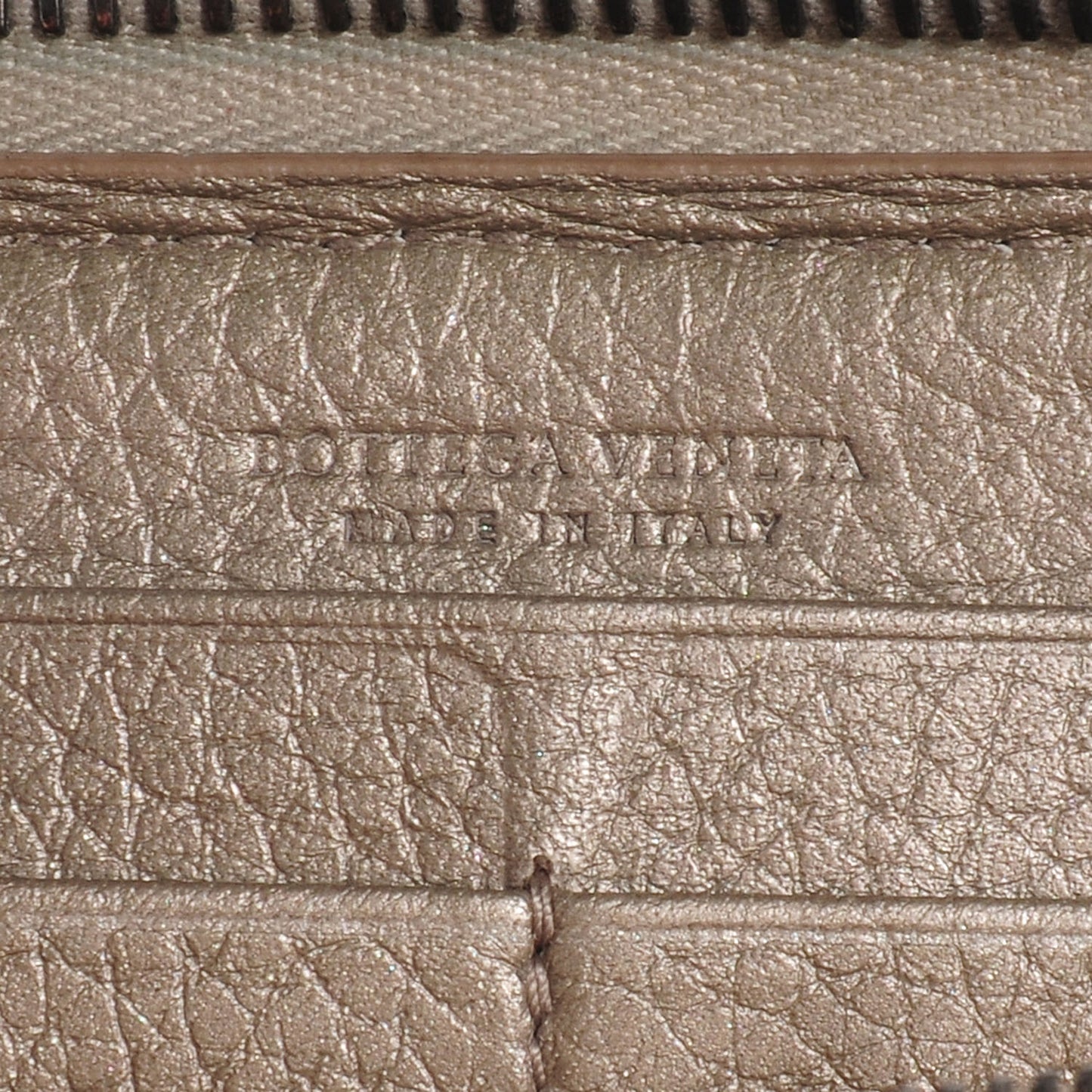 Cervo Metal Intrecciato Zip Around Wallet