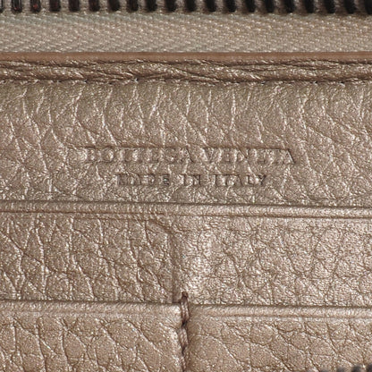 Bottega Veneta Cervo Metal Intrecciato Zip Around Wallet 6 of 8