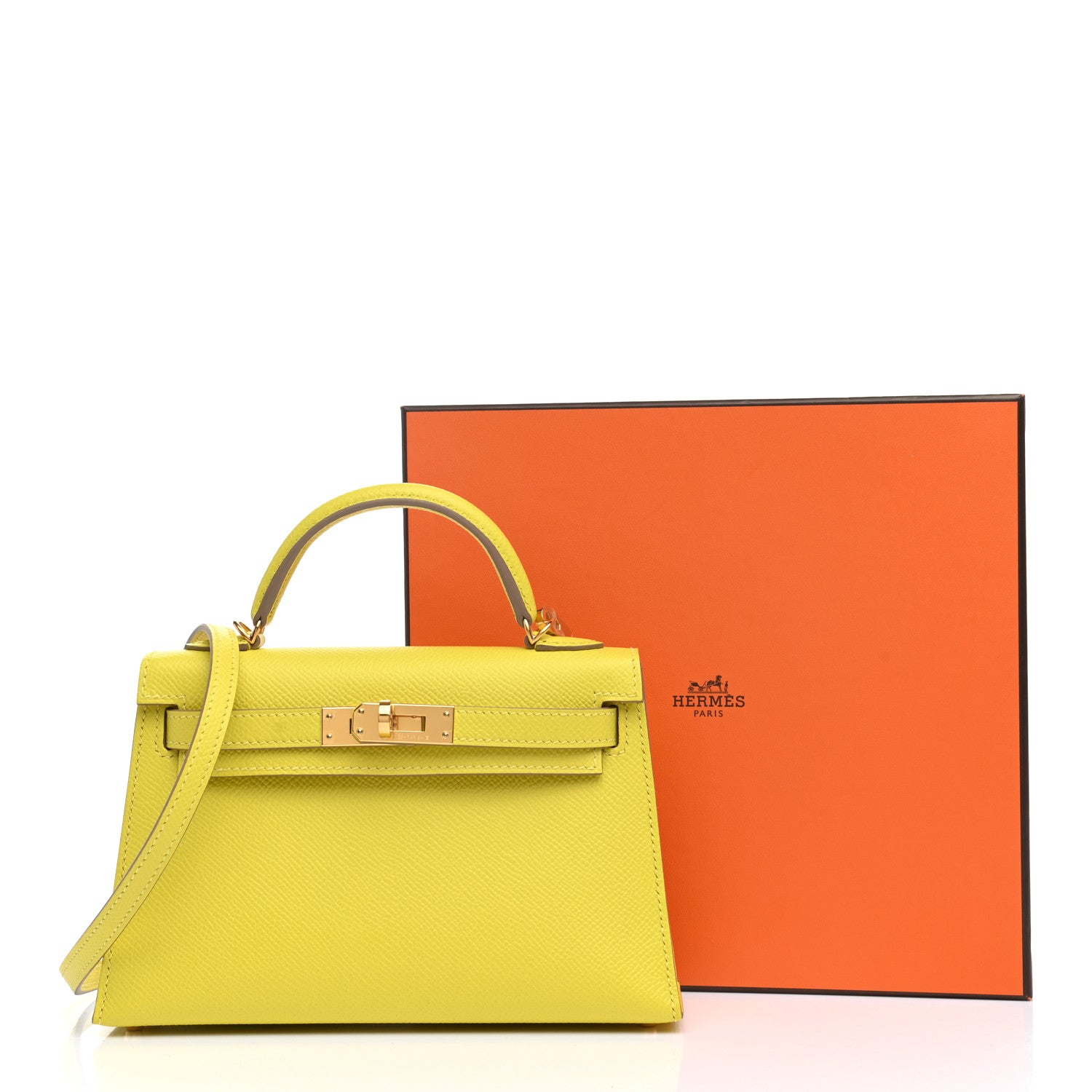 Hermes Epsom Mini Kelly Sellier 20 Lime 11 of 11