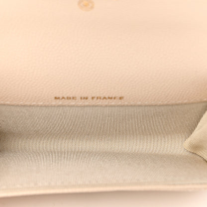 Chanel Caviar Quilted Flap Card Holder Wallet Light Beige 5 of 8