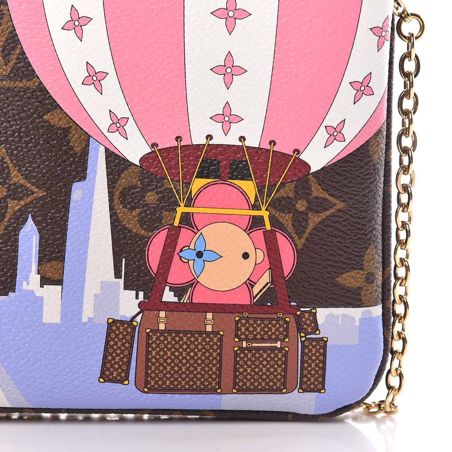 Louis Vuitton Monogram 2019 Christmas Animation Double Zip Pochette 11 of 12