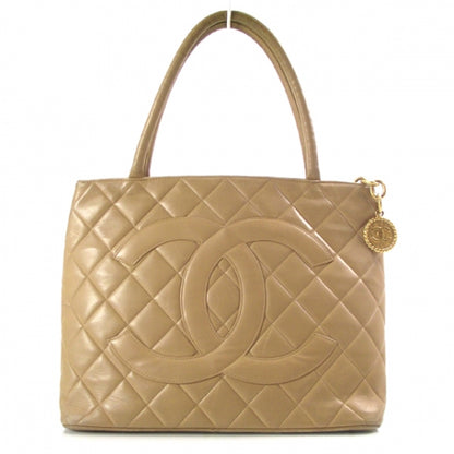 Chanel Lambskin Medallion Tote Beige 1 of 13