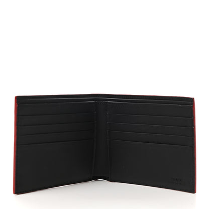 Fendi Vitello Century Eyebrow Monster Eyes Embossed Bi-fold Wallet Rosso 5 of 7