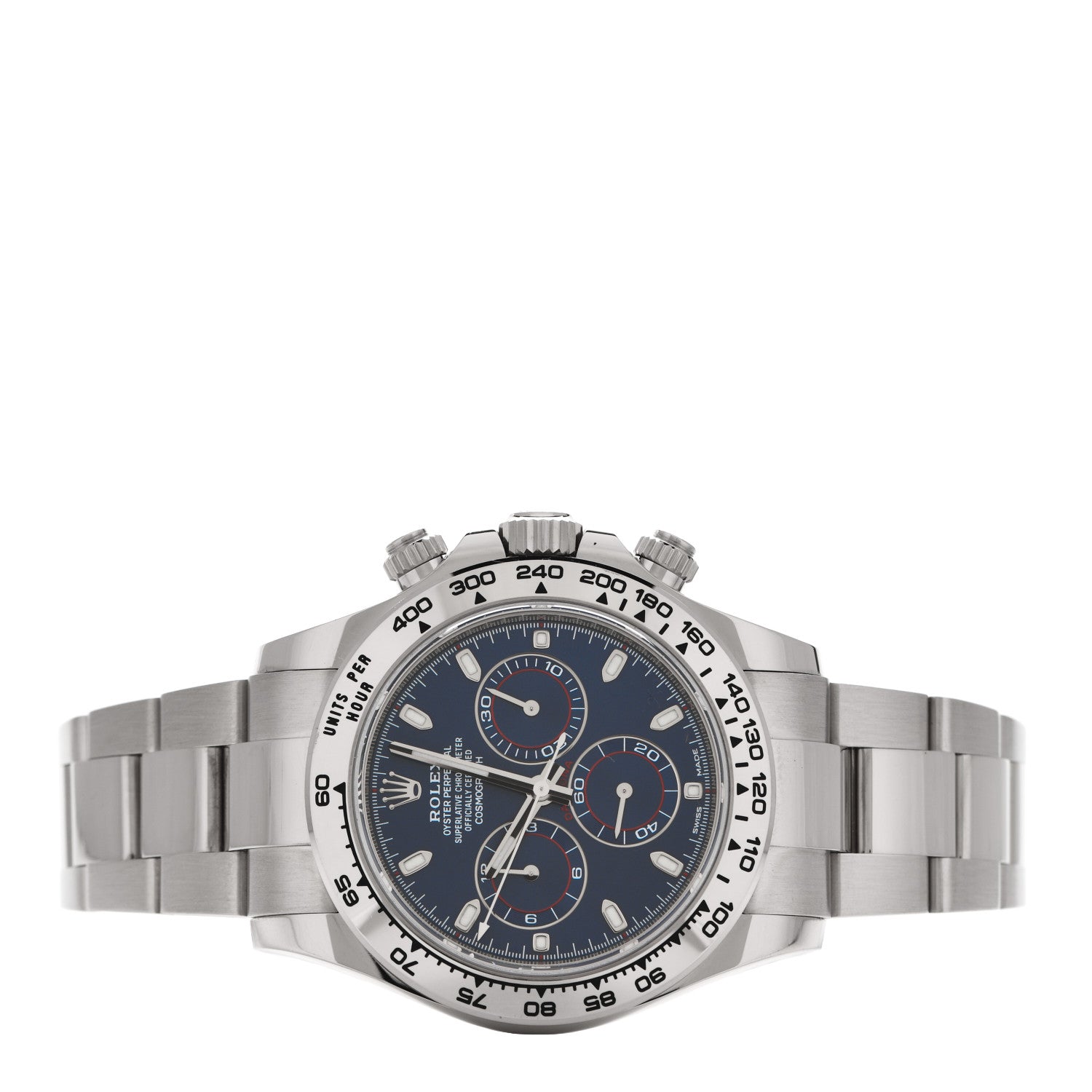 Rolex 18K White Gold 40mm Oyster Perpetual Cosmograph Daytona Watch Bright Blue 116509 2 of 5