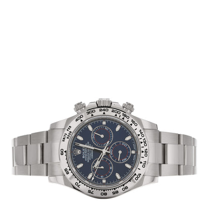 Rolex 18K White Gold 40mm Oyster Perpetual Cosmograph Daytona Watch Bright Blue 116509 2 of 5