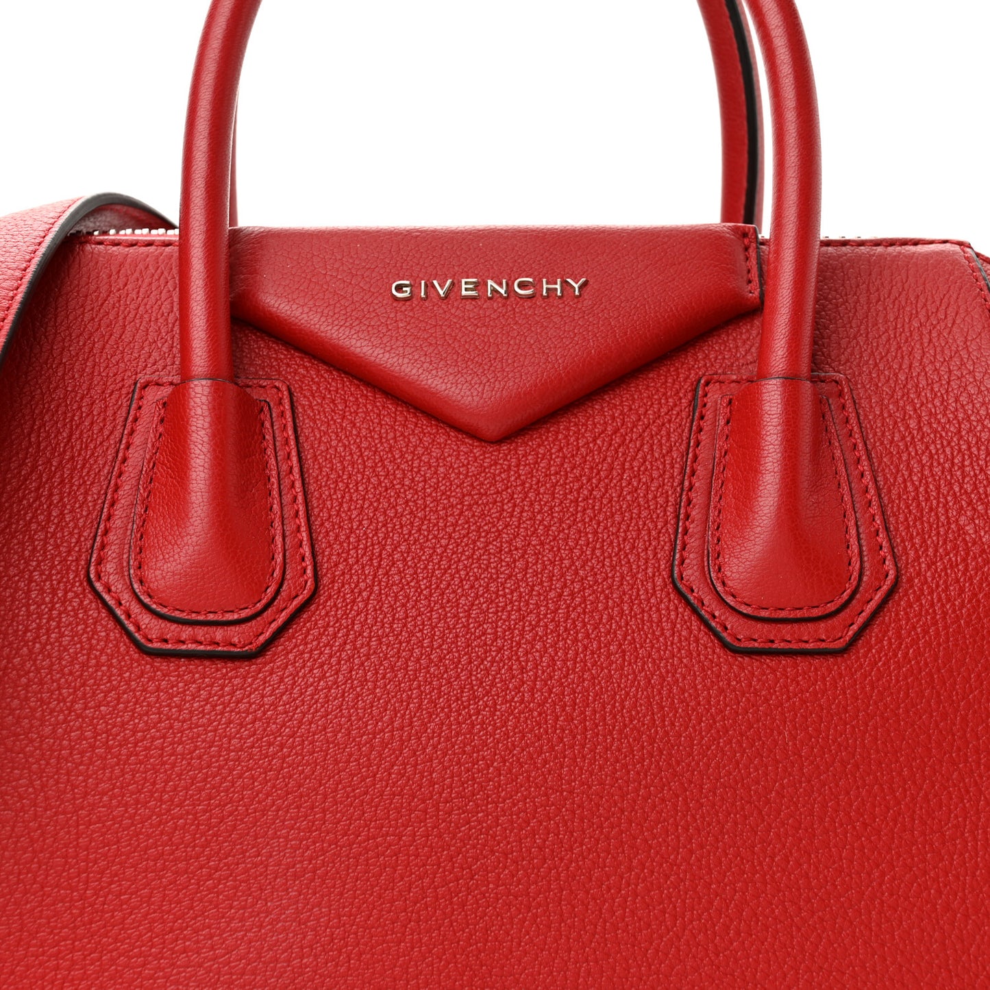 Sugar Goatskin Small Antigona Vermillon