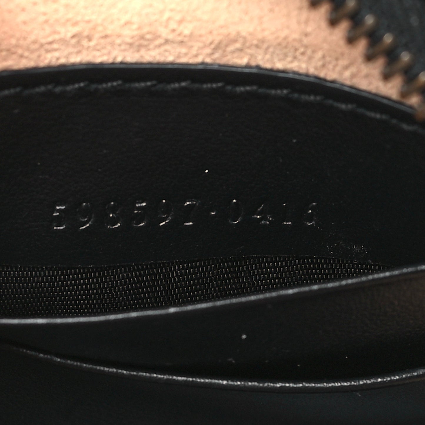 Calfskin Matelasse Mini GG Marmont Crossbody Bag Black