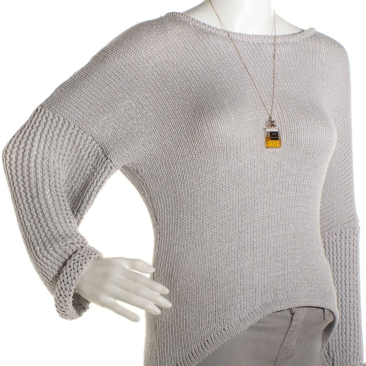Chanel N°5 Perfume CC Necklace Gold 2 of 3