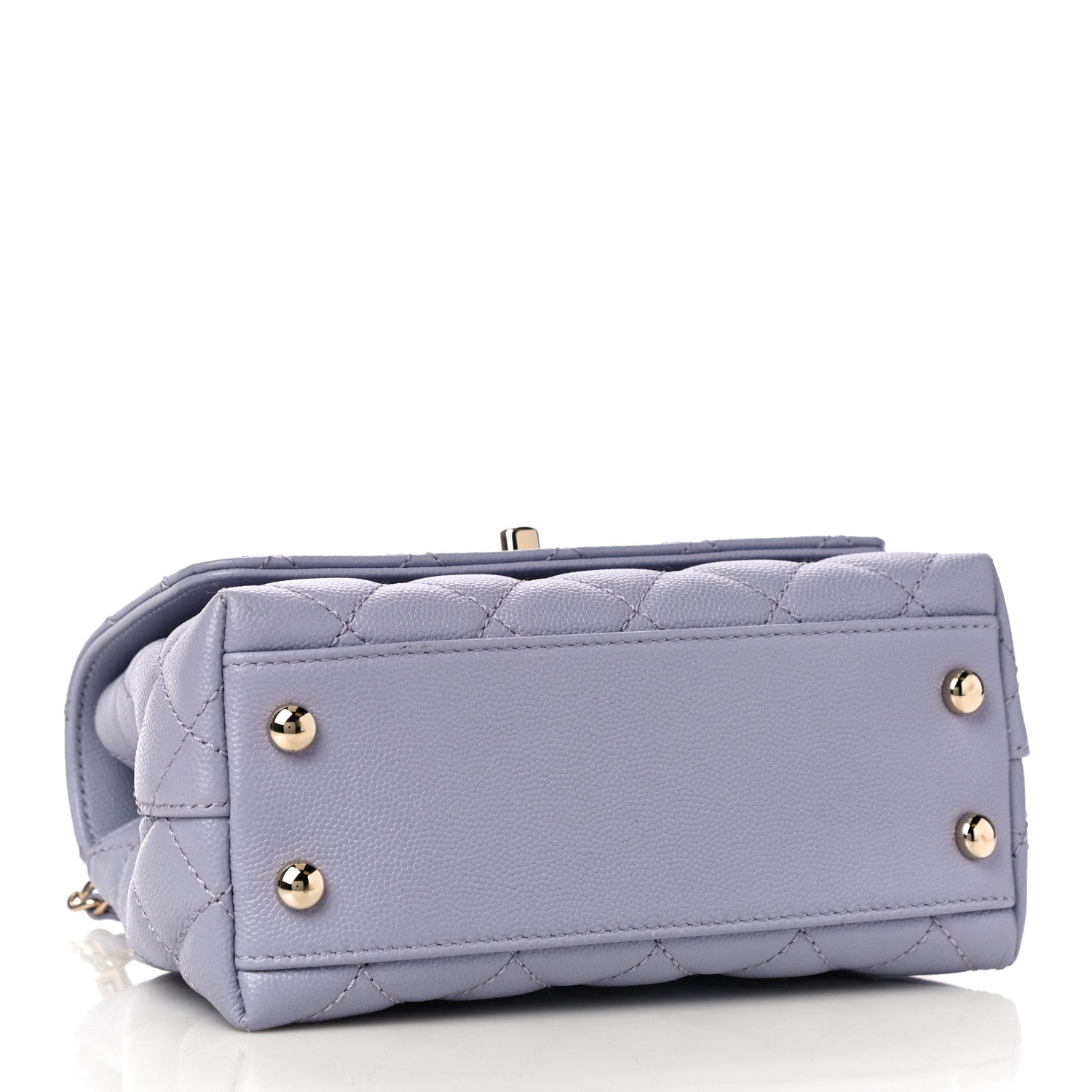 Chanel Caviar Quilted Extra Mini Coco Handle Flap Light Purple 4 of 10