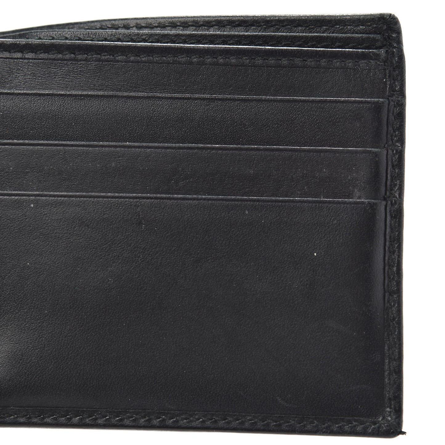 GG Supreme Monogram Bi-Fold Wallet Black Grey