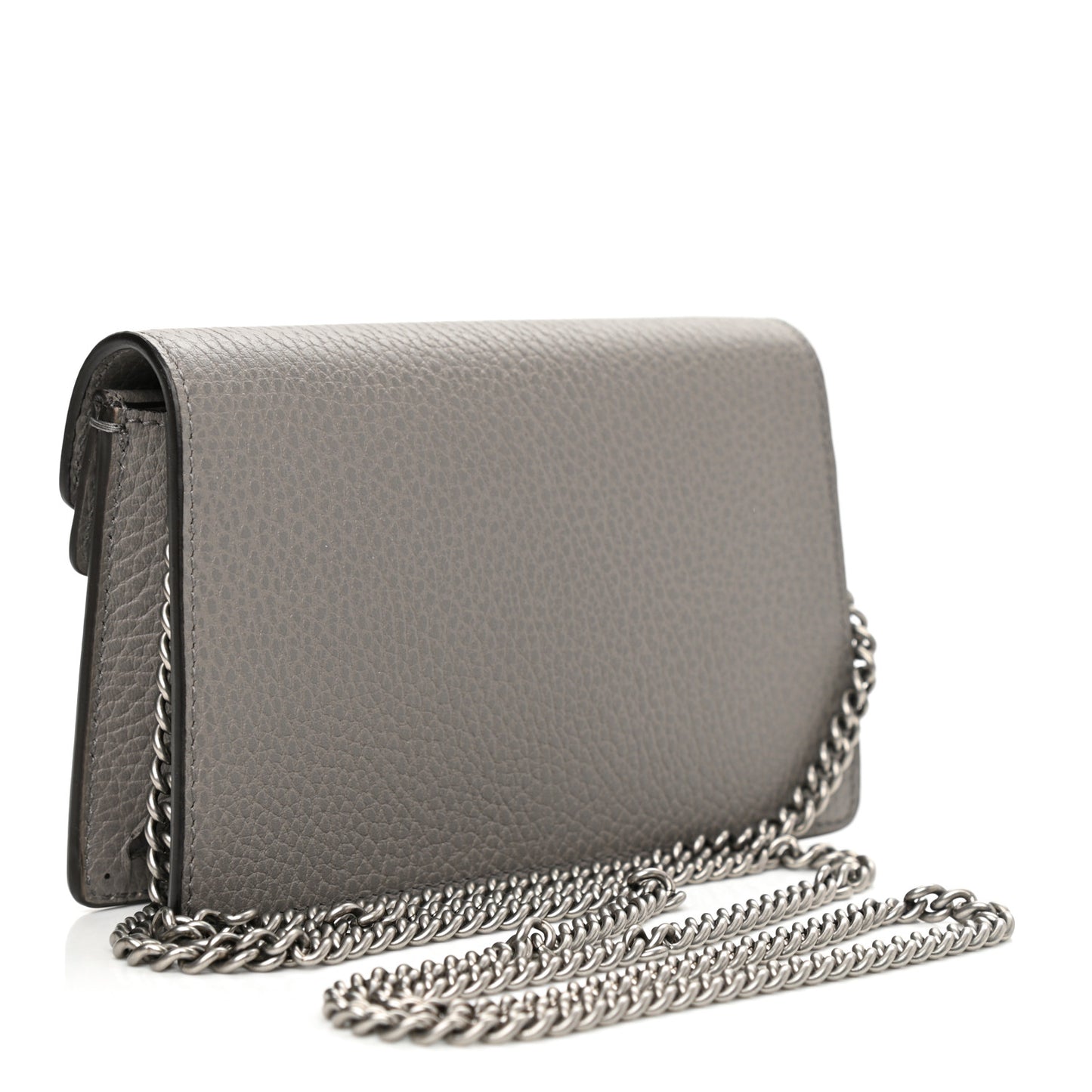 Dollar Calfskin Crystal Super Mini Dionysus Shoulder Bag Dusty Grey Black Diamond