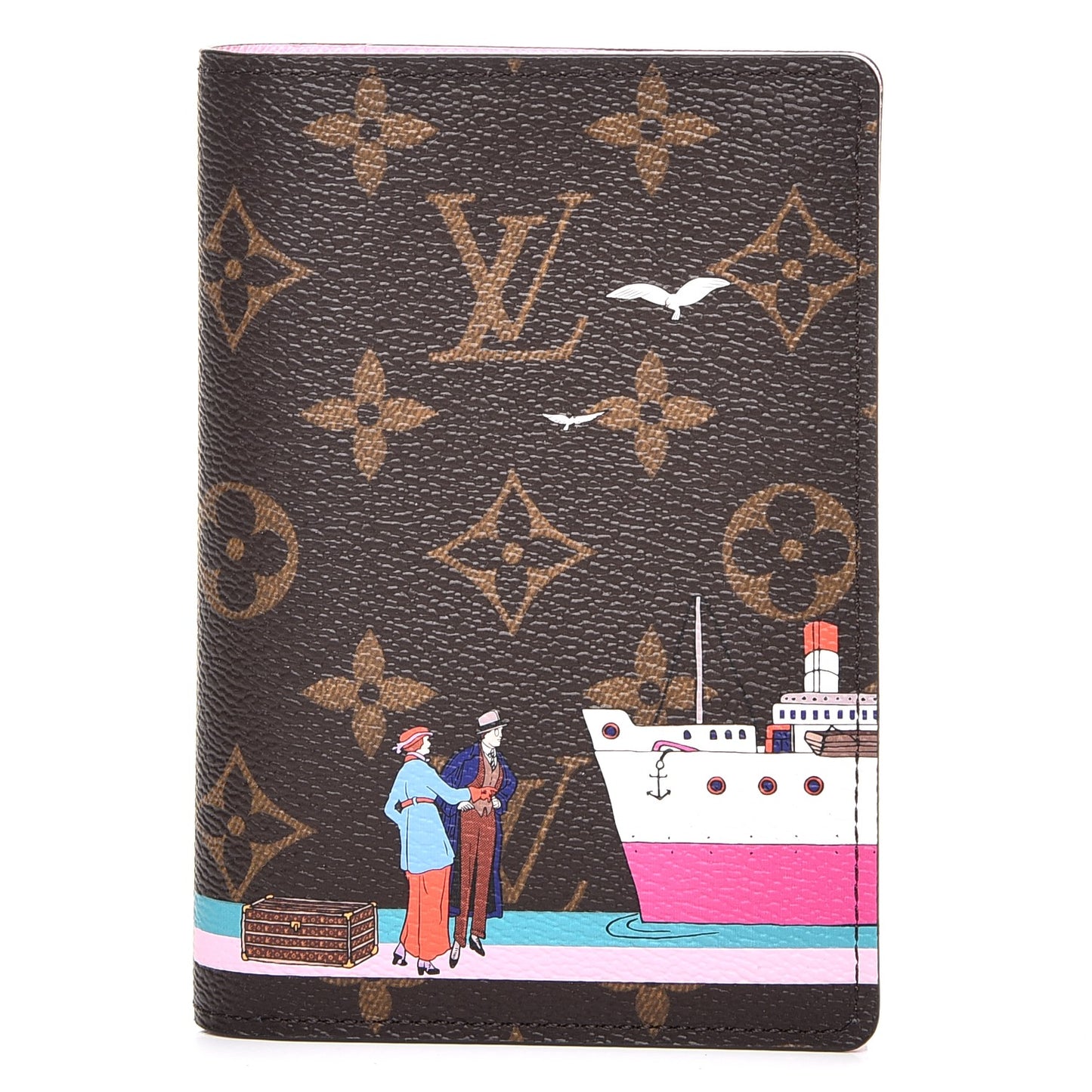 Monogram 2016 Christmas Animation Passport Cover Rose Ballerine