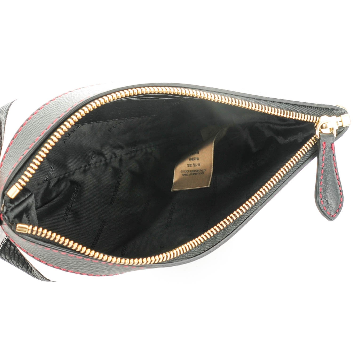 Burberry Calfskin Suede Patchwork Peyton Crossbody Clutch Bag Black 5 of 11
