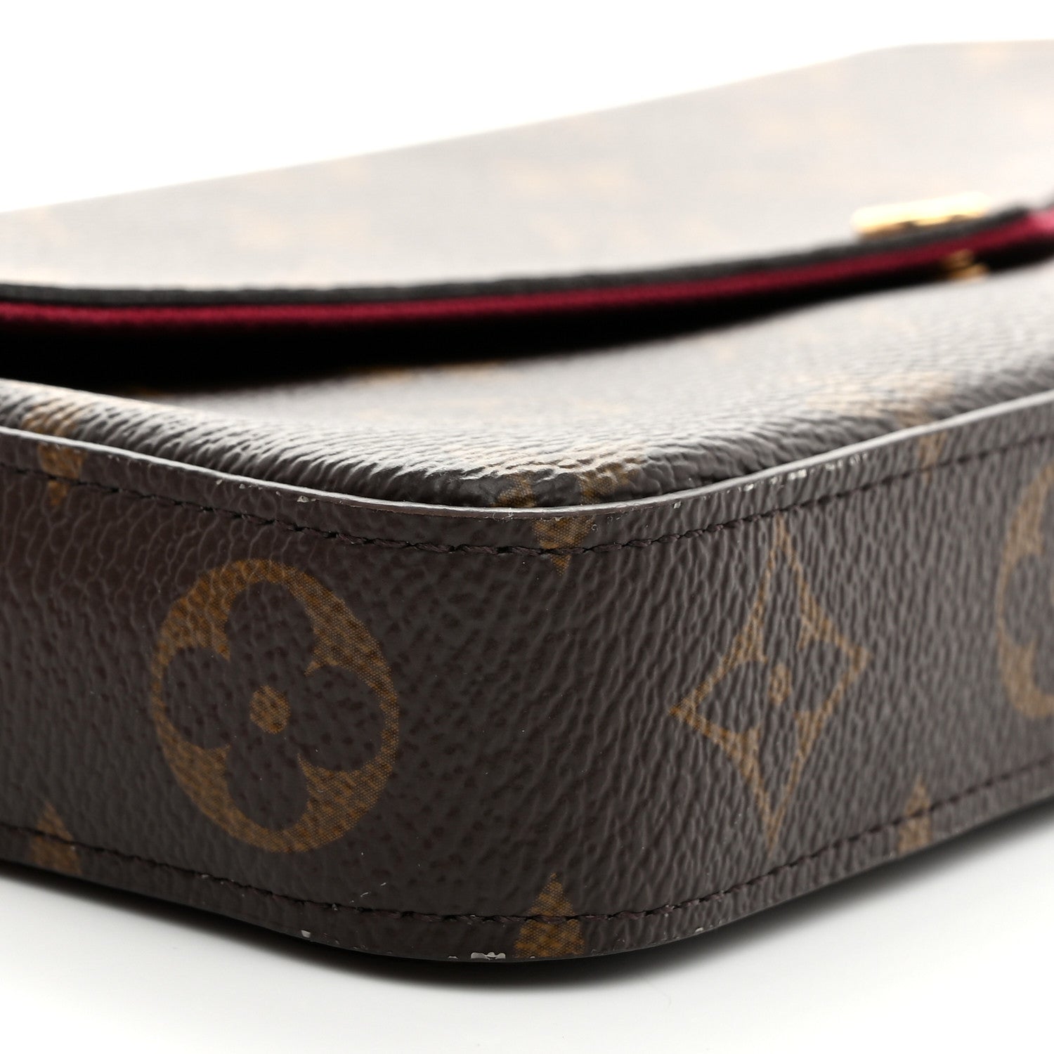 Louis Vuitton Monogram Pochette Felicie Chain Wallet Fuchsia 10 of 12