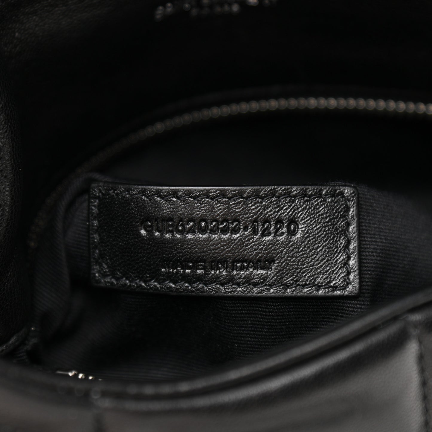 Lambskin Quilted Toy Loulou Puffer Monogram Chain Satchel Black