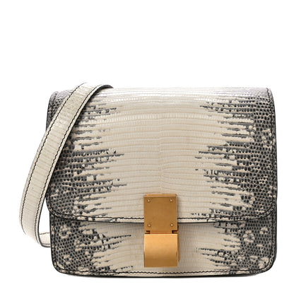 Celine Lizard Small Classic Box Flap Bag Natural 1 of 10