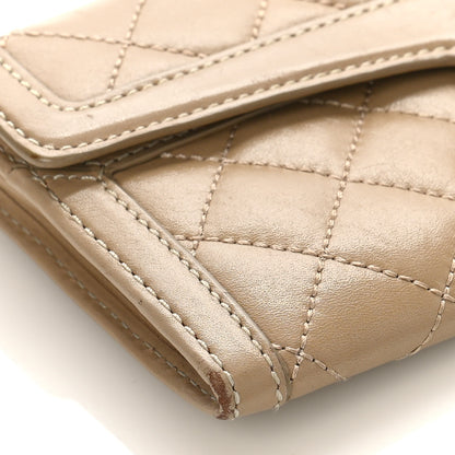 Burberry Calfskin Quilted Continental Wallet Beige 8 of 10