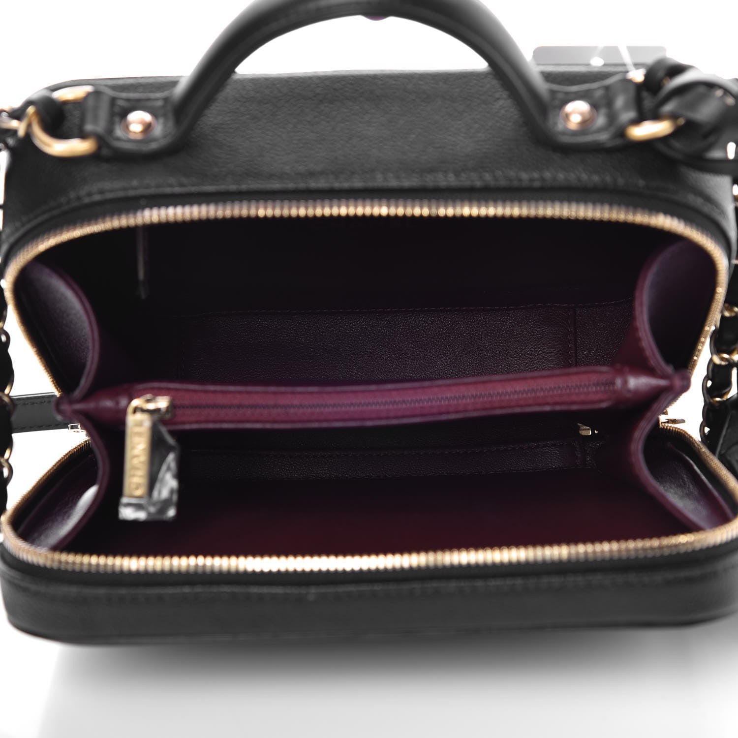 Chanel Caviar Quilted Medium CC Filigree Vanity Case Black 7 of 8
