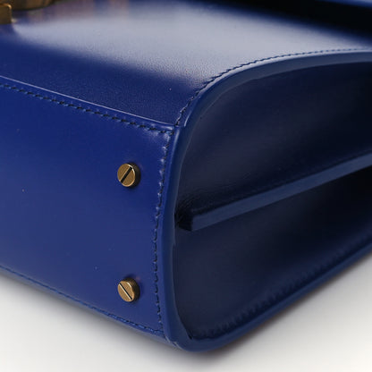 Saint Laurent Calfskin Mini Classic Monogram Cassandra Top Handle Bag Blue Majorelle 9 of 10
