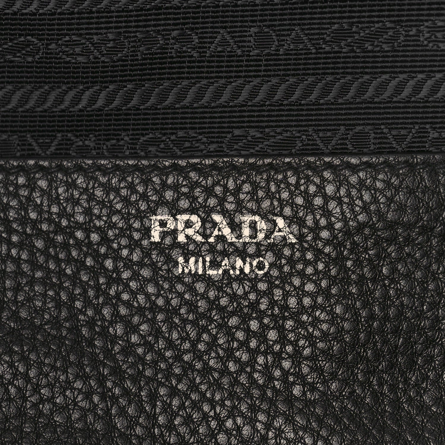 Prada Vitello Daino Tote Black 6 of 10