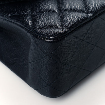 Chanel Caviar Quilted Medium Double Flap Navy 10 of 10