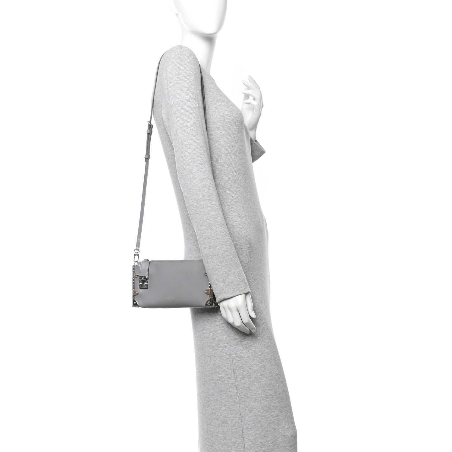 Louis Vuitton Calfskin Slim Trunk  Gris Trianon 2 of 9