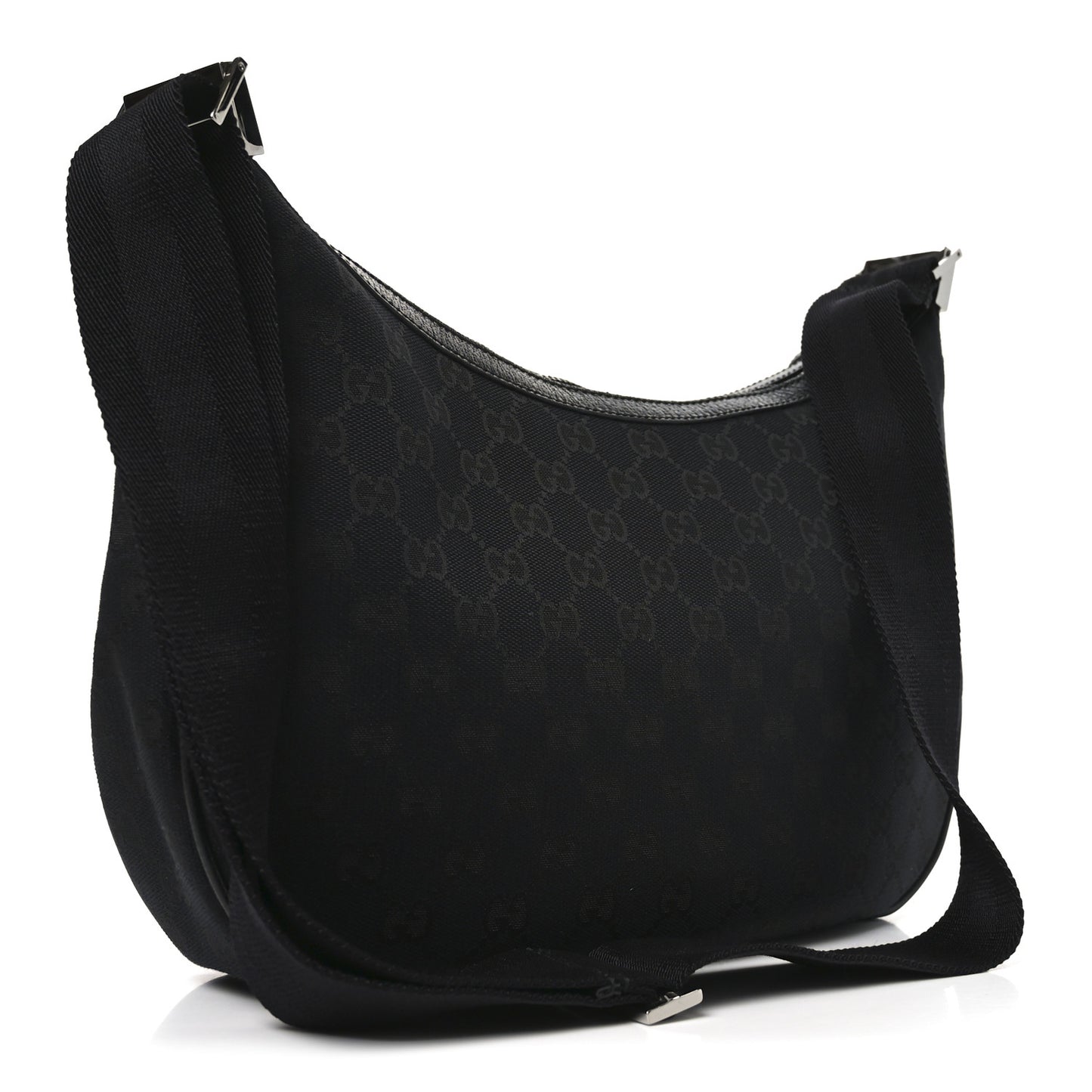 Monogram Medium Half Moon Hobo Black
