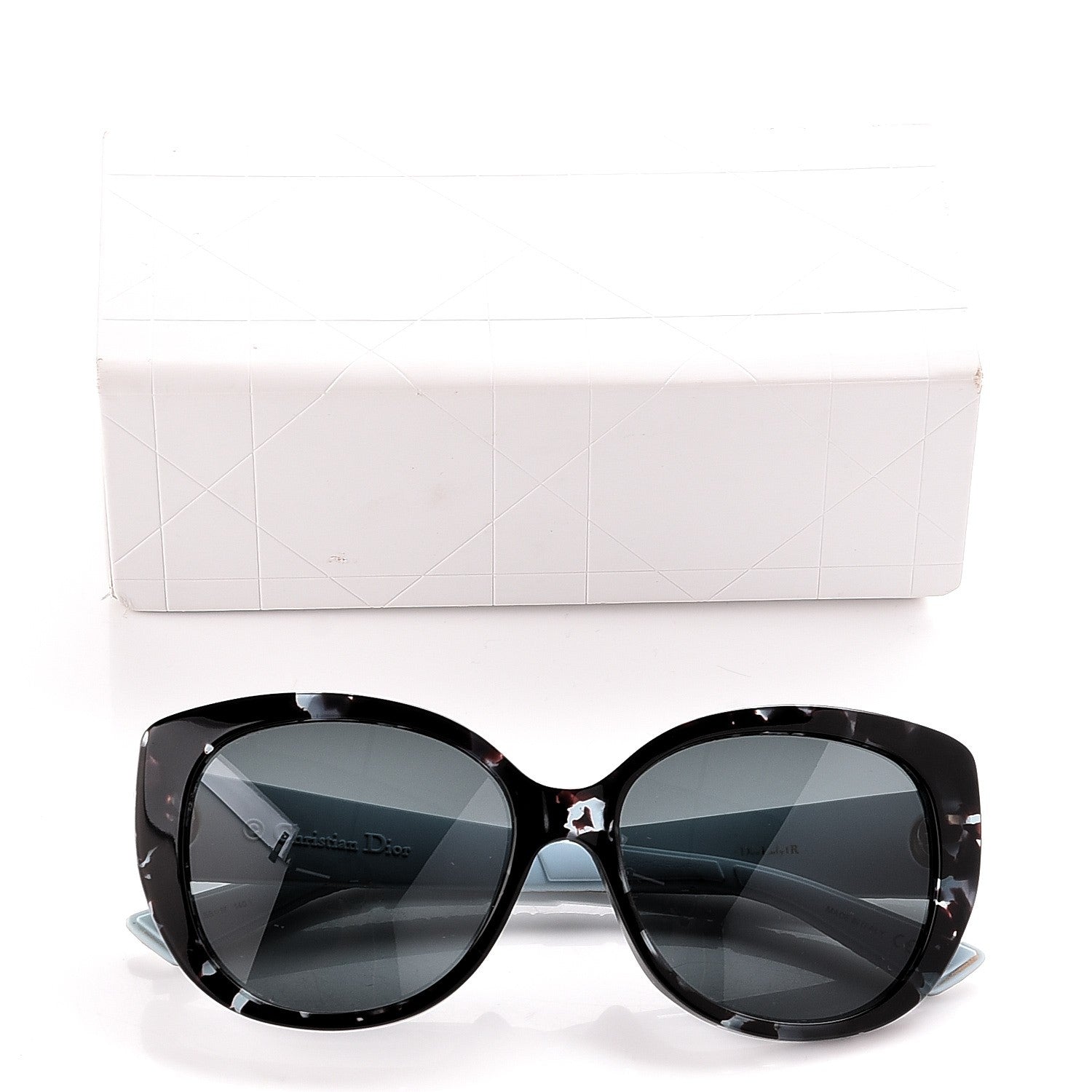 Christian Dior Resin Cannage Dior Lady 1R Sunglasses Havana White Blue 9 of 9