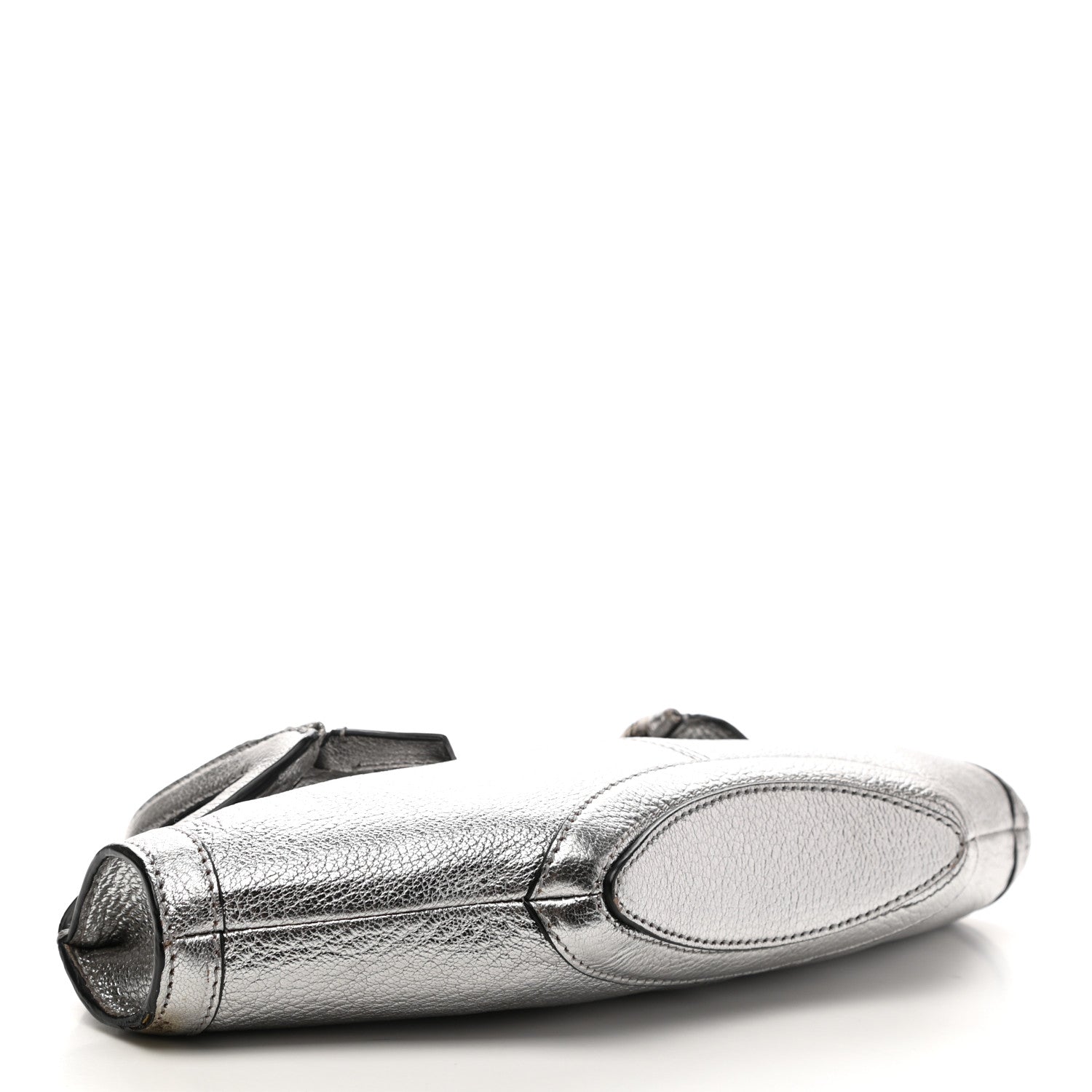 Alexander McQueen Metallic Lambskin De Manta Clutch Silver 4 of 11