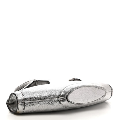 Alexander McQueen Metallic Lambskin De Manta Clutch Silver 4 of 11