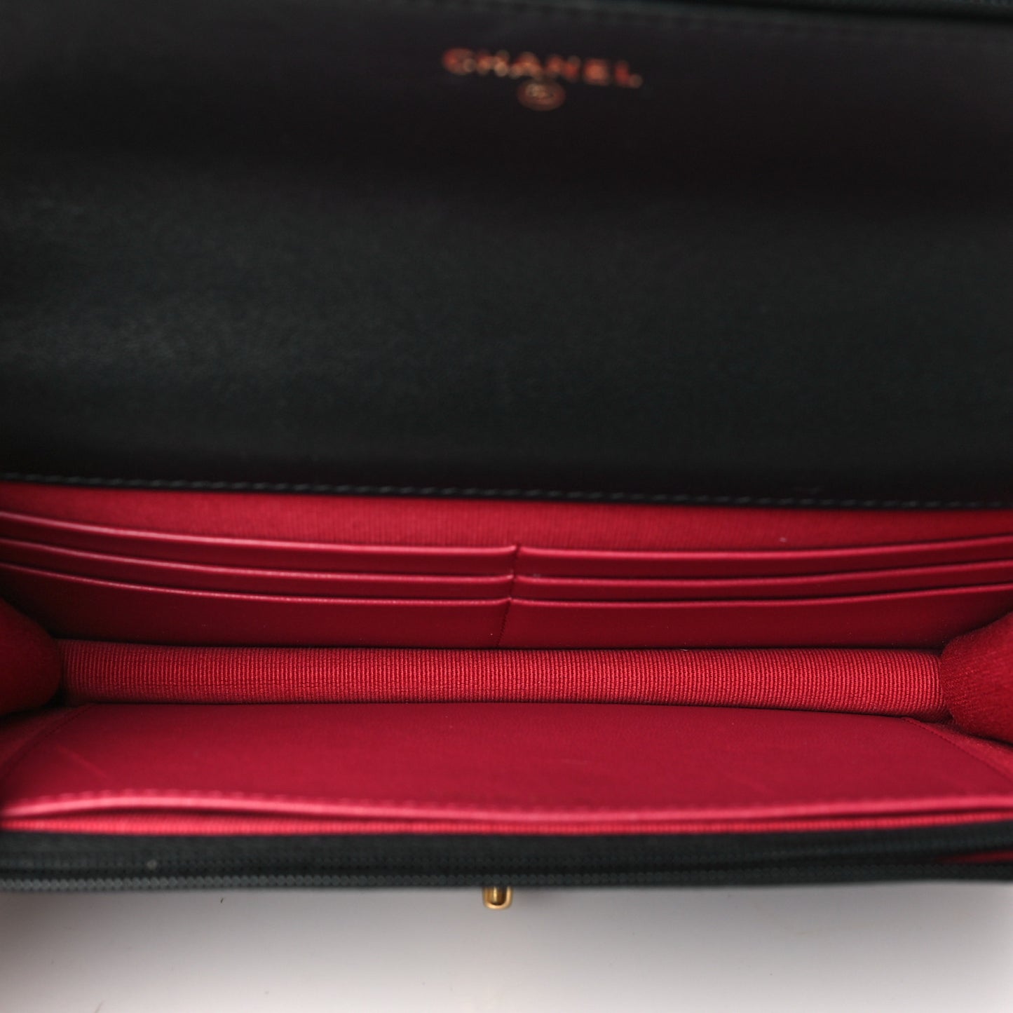 Lambskin Quilted Sweet Camellia Wallet On Chain WOC Black