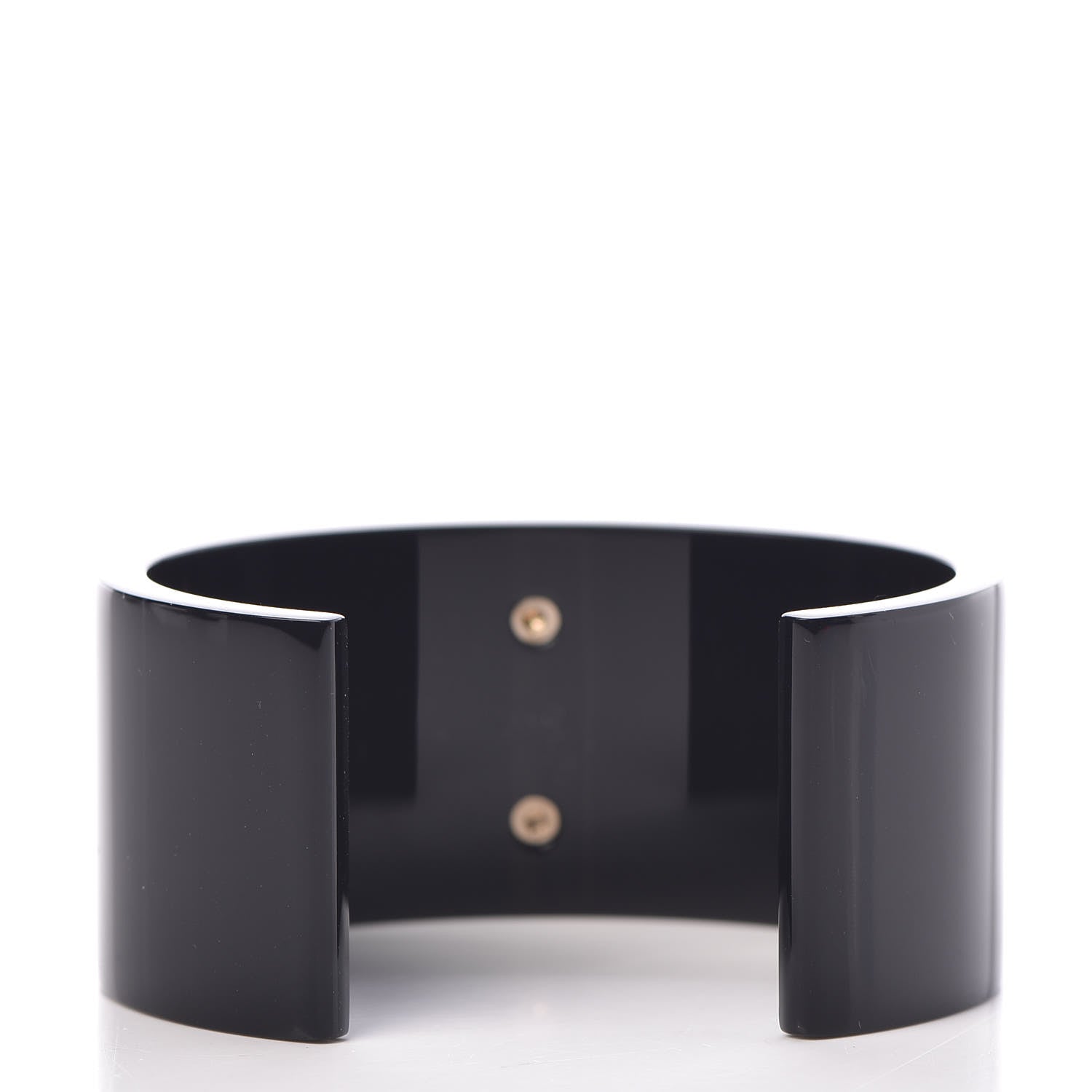 Chanel Resin CC Cuff Black 3 of 5