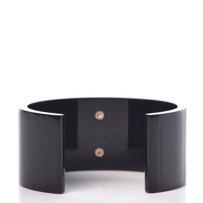 Chanel Resin CC Cuff Black 3 of 5