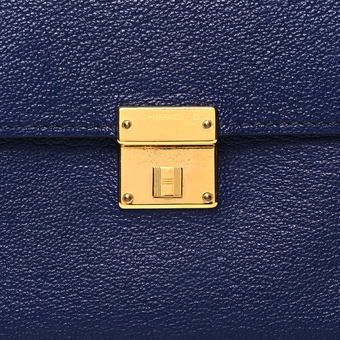 Chevre Mysore Mini Clic Card Holder Bleu Nuit