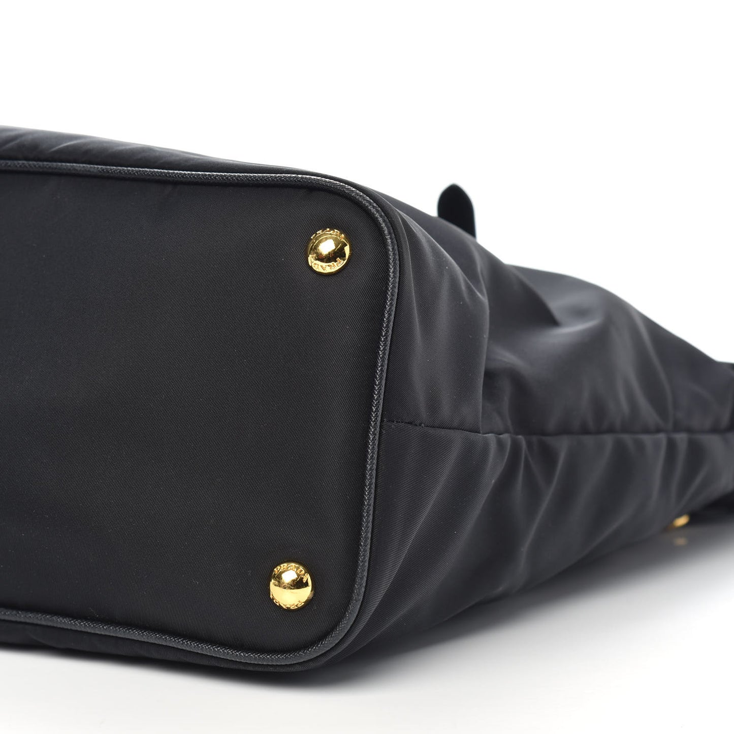 Tessuto Nylon Saffiano Shopping Tote Black