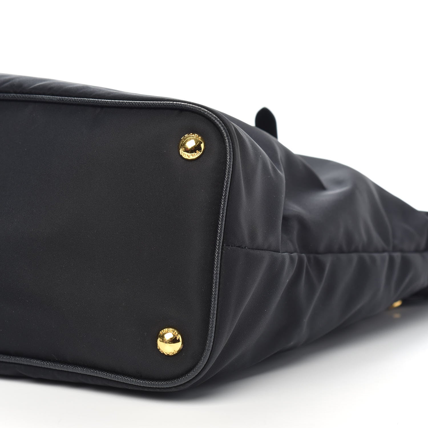 Prada Tessuto Nylon Saffiano Shopping Tote Black 9 of 9