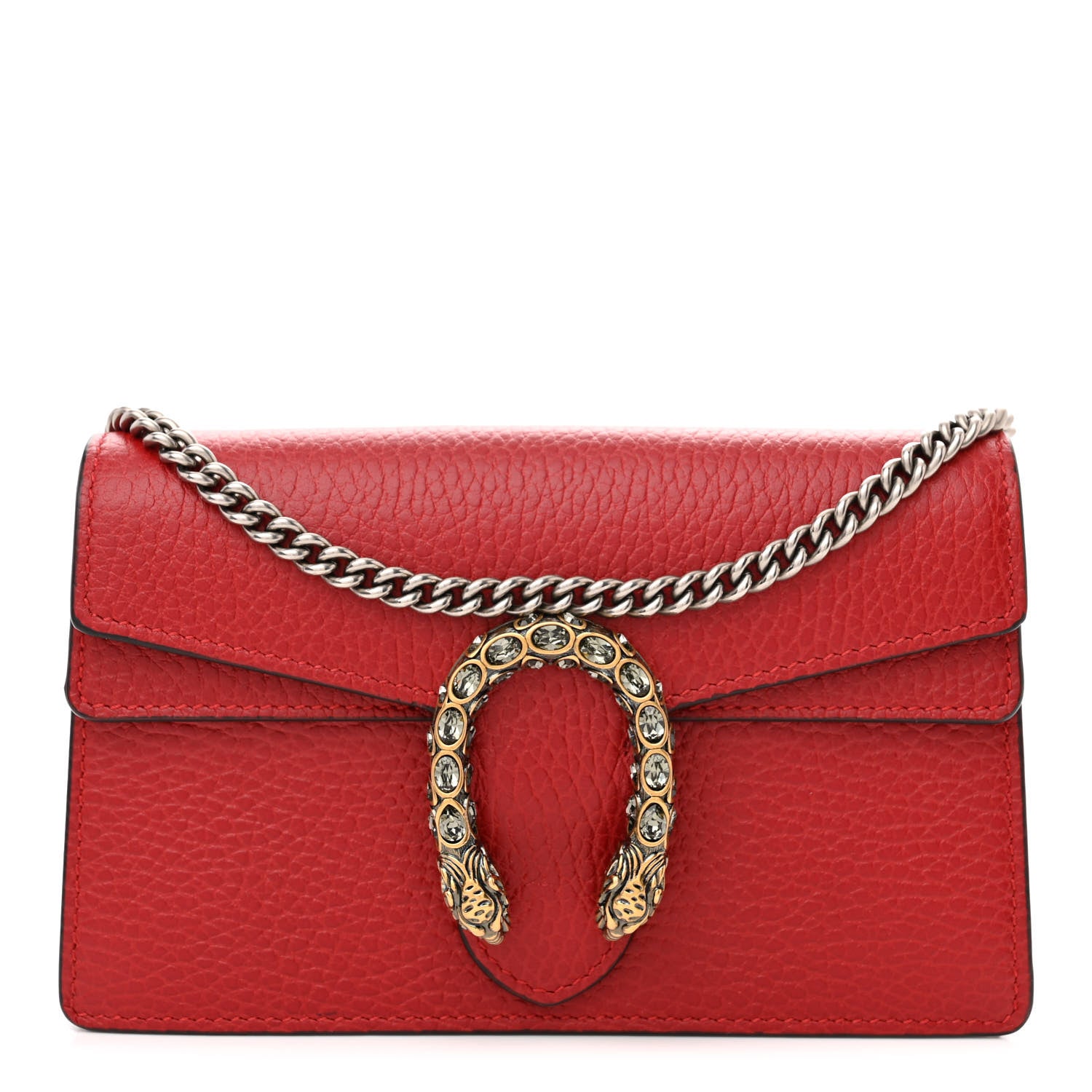 Gucci Calfskin Super Mini Dionysus Shoulder Bag Hibiscus Red 1 of 9