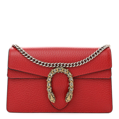 Gucci Calfskin Super Mini Dionysus Shoulder Bag Hibiscus Red 1 of 9