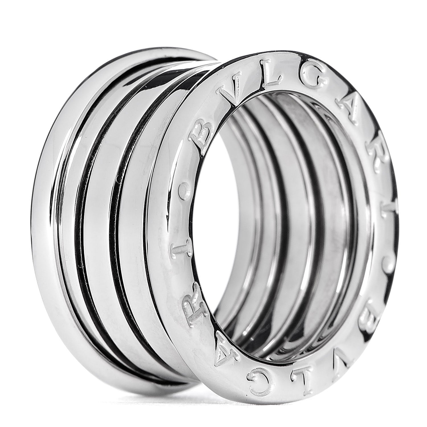 Bulgari 18K White Gold B.Zero1 Four-Band Ring 48 4.5 4 of 5