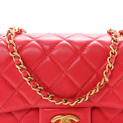 Chanel Lambskin Quilted Mini Pearl Crush Flap Red 8 of 11