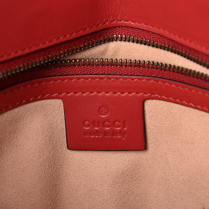 Gucci Calfskin Matelasse Large GG Marmont Shoulder Bag Hibiscus Red 6 of 9