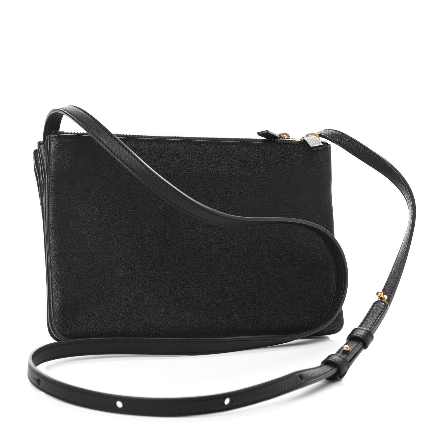 Celine Lambskin Small Trio Crossbody Bag Black 3 of 8