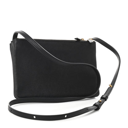 Celine Lambskin Small Trio Crossbody Bag Black 3 of 8