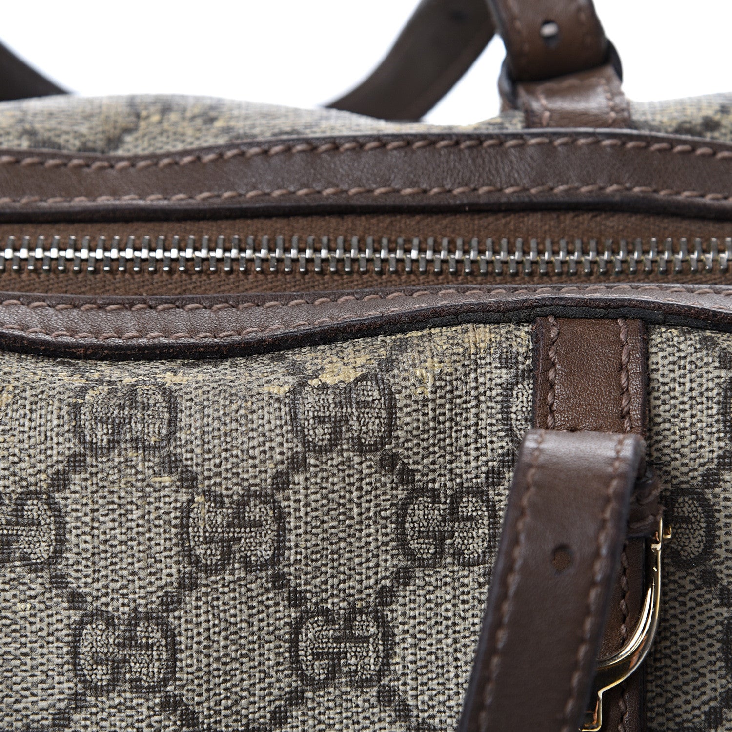Gucci GG Supreme Monogram Margaux Calfskin Medium Nice Boston Beige Ebony Acero 24 of 25