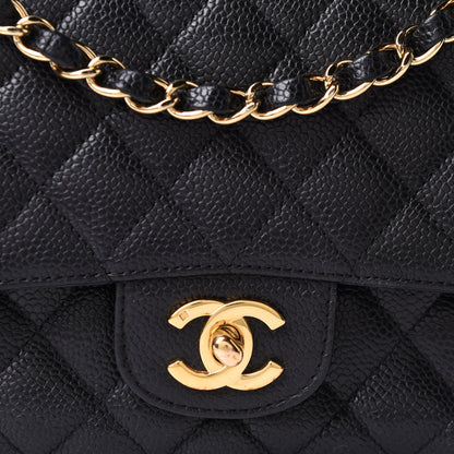 Chanel Caviar Quilted Medium Double Flap Black 8 of 10
