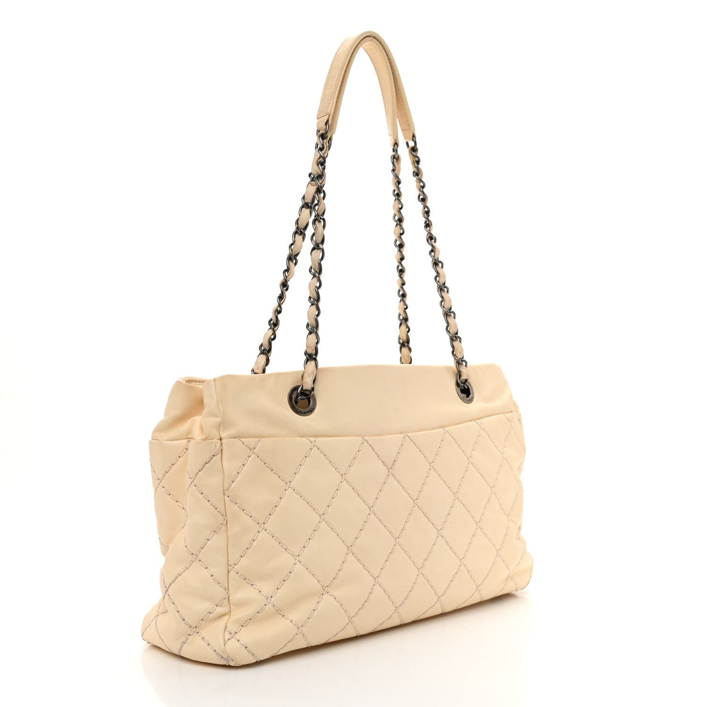 Calfskin Medium Stitch It Tote Beige