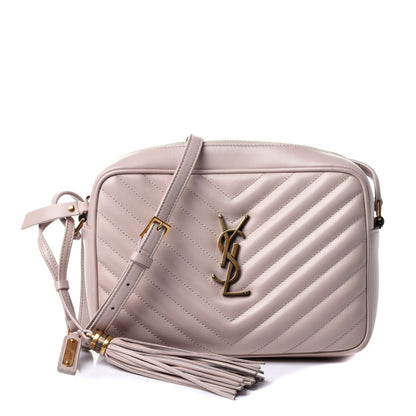 Saint Laurent Calfskin Matelasse Monogram Lou Camera Bag Washed Light Pink 1 of 5