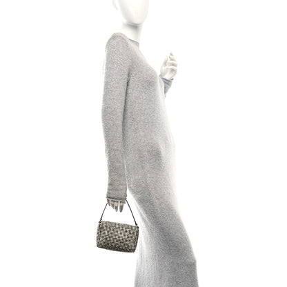 Alexander Wang Mesh Crystal Rhinestone Mini Heiress Pouch Silver 2 of 11